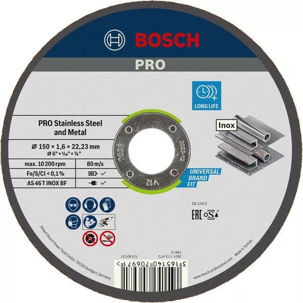 disque à tronçonner Expert for Inox Ø150mm moyeu plat
